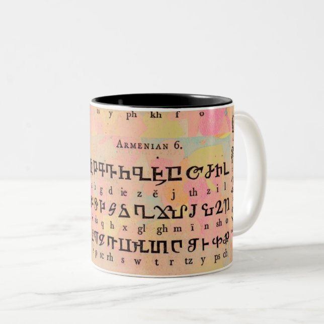 Armenian Alphabet Mug (Front Right)
