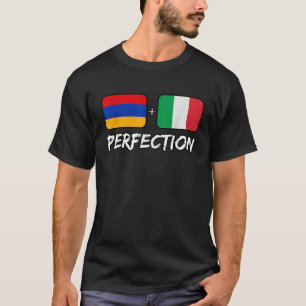 Armenian And Italian PerfectionMix DNA Flag Herita T-Shirt