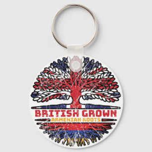 Armenian Armenia Uk United Kingdom British Tree Keychain