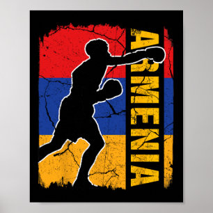 Armenian Boxing Team Armenia Flag Boxing Gloves  Poster