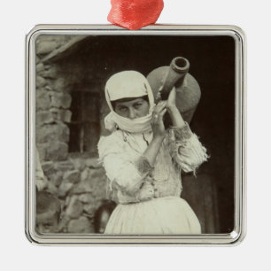 Armenian country girl, Yerevan Metal Ornament