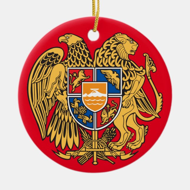 Armenian* Crest Christmas Ornament (Front)
