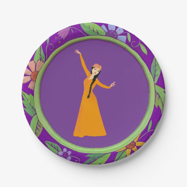 Armenian Dancer Paper Plate (Front)