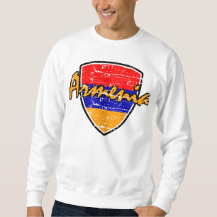 Armenian distressed flag sweatshirt