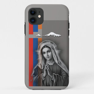 Armenian Flag and Mother mary iPhone / iPad case