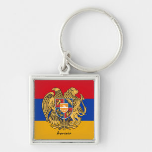Armenian Flag & Armenia - party, birthday /sports Keychain