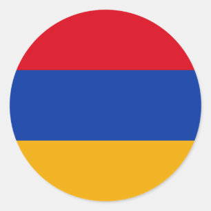 Armenian Flag, Flag of Armenia Classic Round Sticker