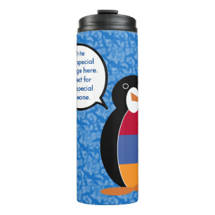 Armenian Flag Holiday Ms. Penguin Talking  Thermal Tumbler