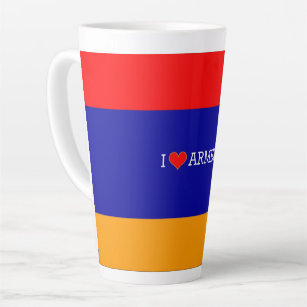 Armenian Flag: I Love Armenia, Latte Mug