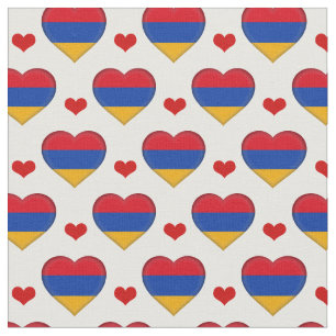 Armenian Flag & Red Heart fashion Fabric /Armenia