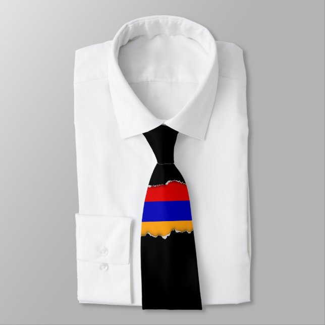 Armenian Flag Tie (Tied)
