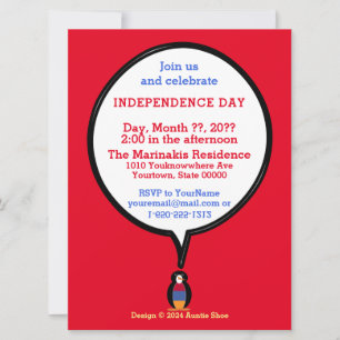 Armenian Flag Wildlife Penguin Personalized Gift Invitation