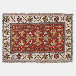 Armenian Folk Art Throw Blanket