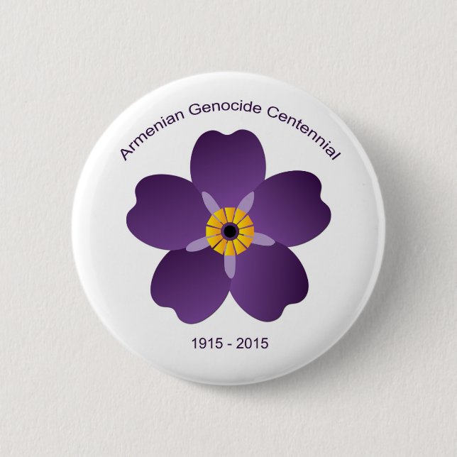 Armenian Genocide Centennial Button (Front)