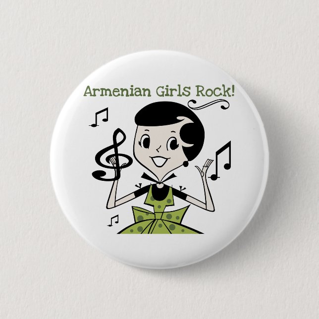 Armenian Girls Rock 2 Inch Round Button (Front)