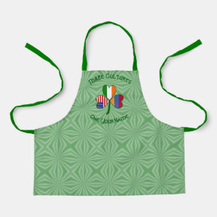 Armenian Irish American Shamrock Flag Personalized Apron