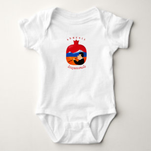 Armenian pomegranate baby bodysuit