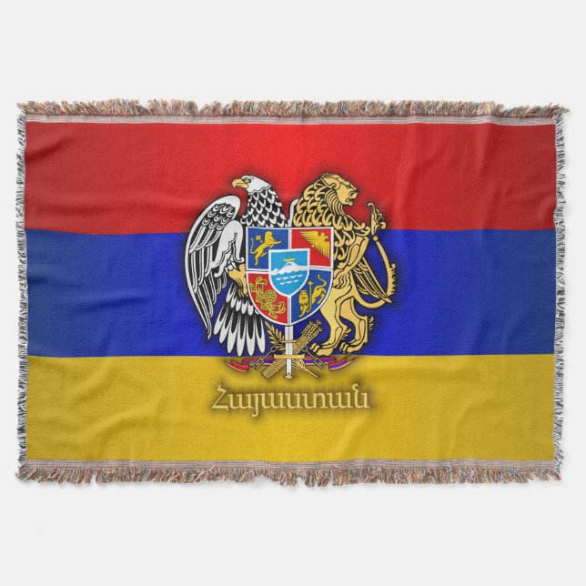 Armenian Pride Throw Blanket (Front)