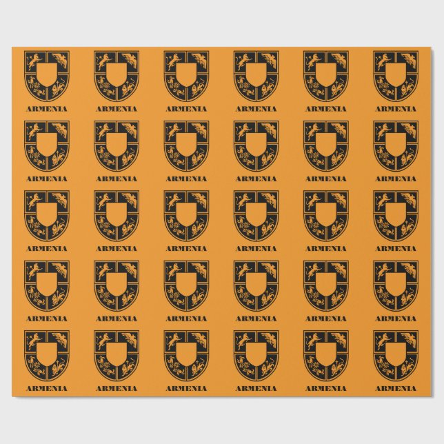 Armenian State Emblem Contemporary Art Wrapping Paper (Flat)