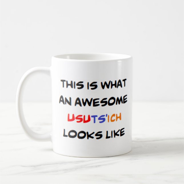 armenian teacher usutsich, awesome coffee mug (Left)
