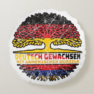 Armenien Armenisch Deutsch Deutschland Baum Wurzel Round Pillow