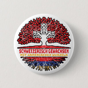 Armenien Armenisch Schweizer Schweiz Baum Wurzel 2 Inch Round Button