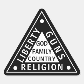 Armes de liberté Religion Triangle Stickers