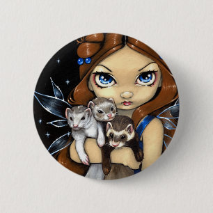 "Armful of Ferrets" Button