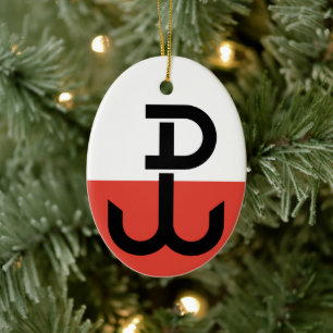 Armia Krajowa Flag Ceramic Ornament