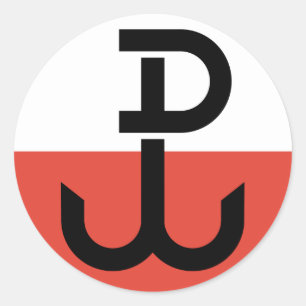 Armia Krajowa Flag Classic Round Sticker