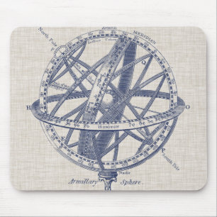 Armillary Sphere Diagram Mouse Pad