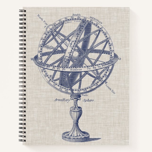 Armillary Sphere Diagram Notebook (Front)