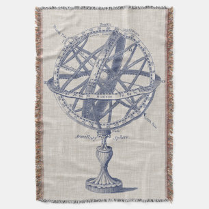 Armillary Sphere Diagram Throw Blanket