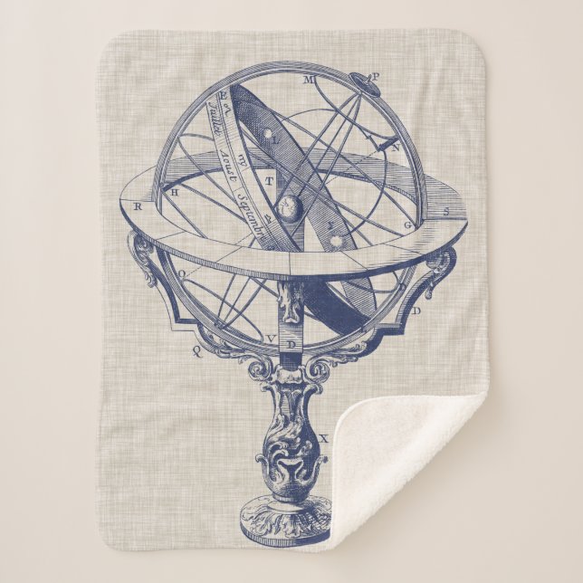 Armillary Sphere Sherpa Blanket (Front)