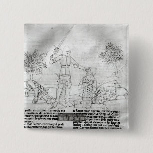 Arming a knight on a battlefield 2 inch square button