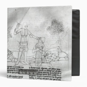 Arming a knight on a battlefield binder