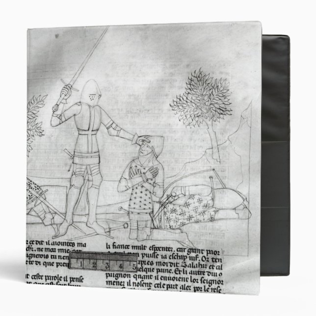 Arming a knight on a battlefield binder (Front/Inside)