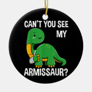 Armissaur Broken Bones Arm Injury Dinosaur Recover Ceramic Ornament