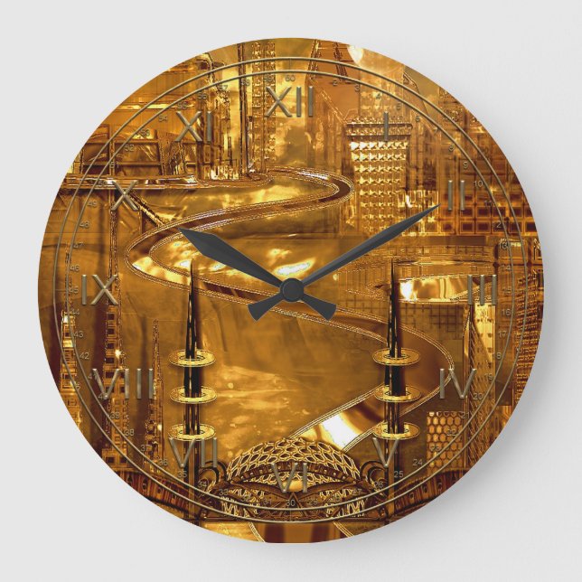 Armistice Futuristic City Large Clock (Front)