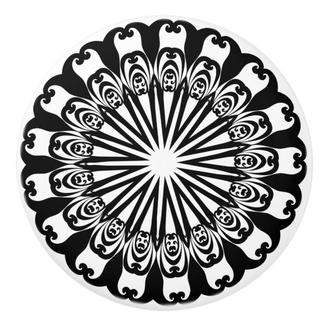 Armoire à poignée noire et blanche (Devant)