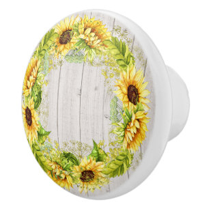 Armoire de tournesol rustique / Bouton de tiroir
