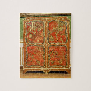 Armoire with four Chinoiserie red lacquer panels e Jigsaw Puzzle