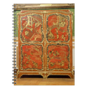 Armoire with four Chinoiserie red lacquer panels e Notebook