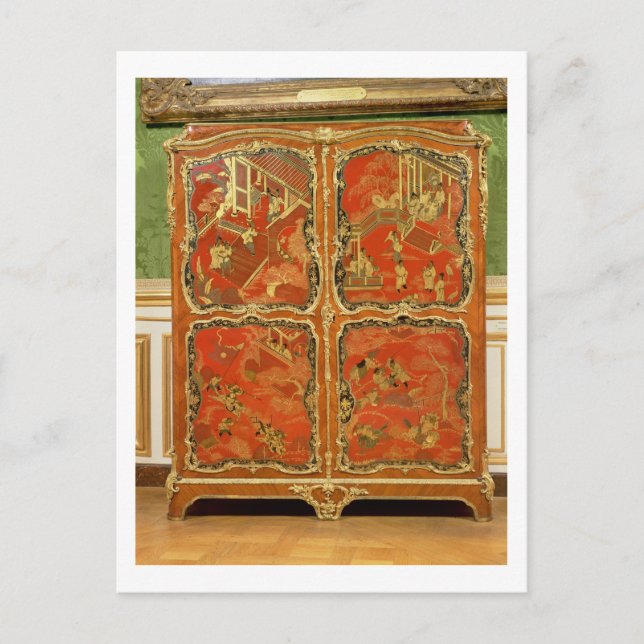 Armoire with four Chinoiserie red lacquer panels e Postcard (Front)