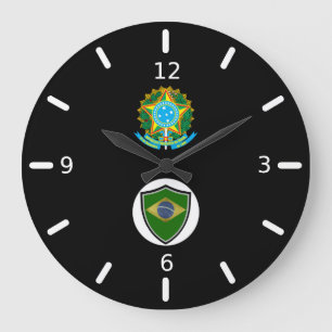 Armoiries brésiliennes du drapeau à grande horloge