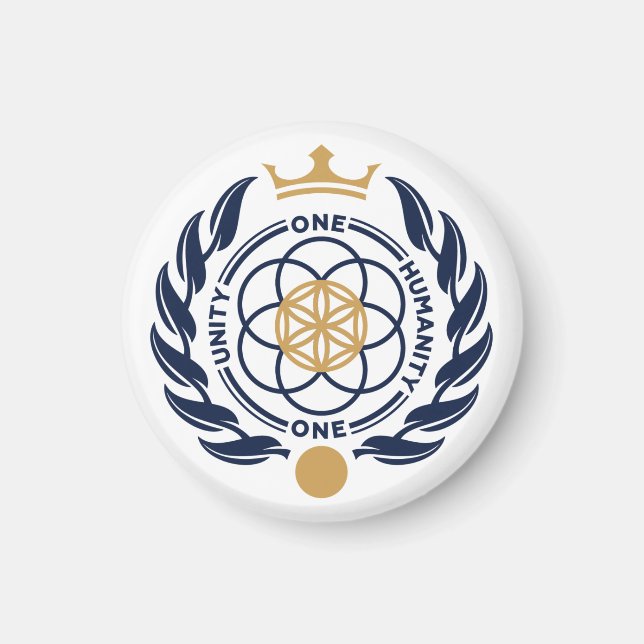Armoiries d'Asgardia - Aimant rond (Devant)