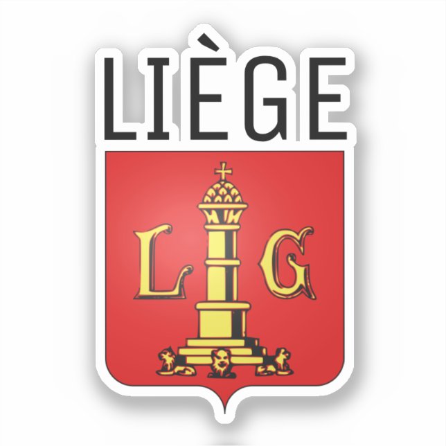 Armoiries de Liège, Belgique Sticker Carré (Recto)