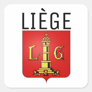 Armoiries de Liège, Belgique Sticker Carré