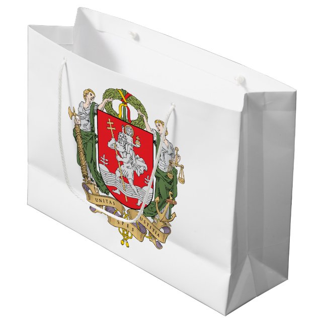 Armoiries de Vilnius, Lituanie Grand sac cadeau (Devant Angle)