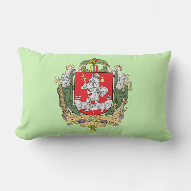Armoiries de Vilnius, Lituanie Lumbar Coussin (Recto)